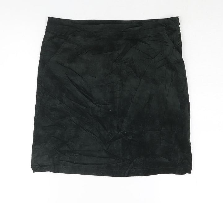 Pinns Womens Green Cotton Straight & Pencil Skirt Size 10 Zip