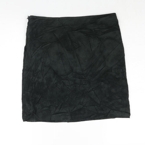 Pinns Womens Green Cotton Straight & Pencil Skirt Size 10 Zip