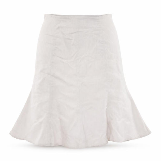 Front view of Spirito women’s pink polyester trumpet skirt, size UK 34, in zip