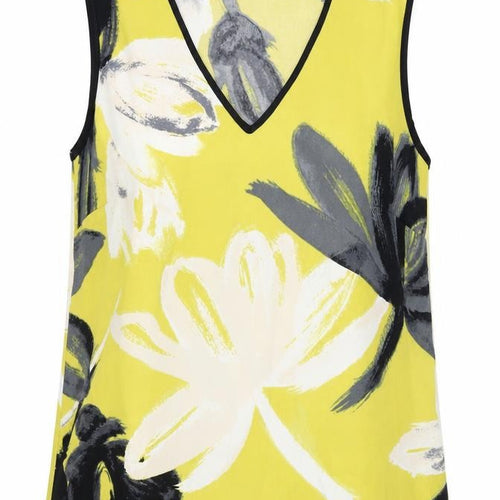 NEXT Womens Yellow Geometric Polyester Camisole Blouse Size 8 V-Neck - Floral Print