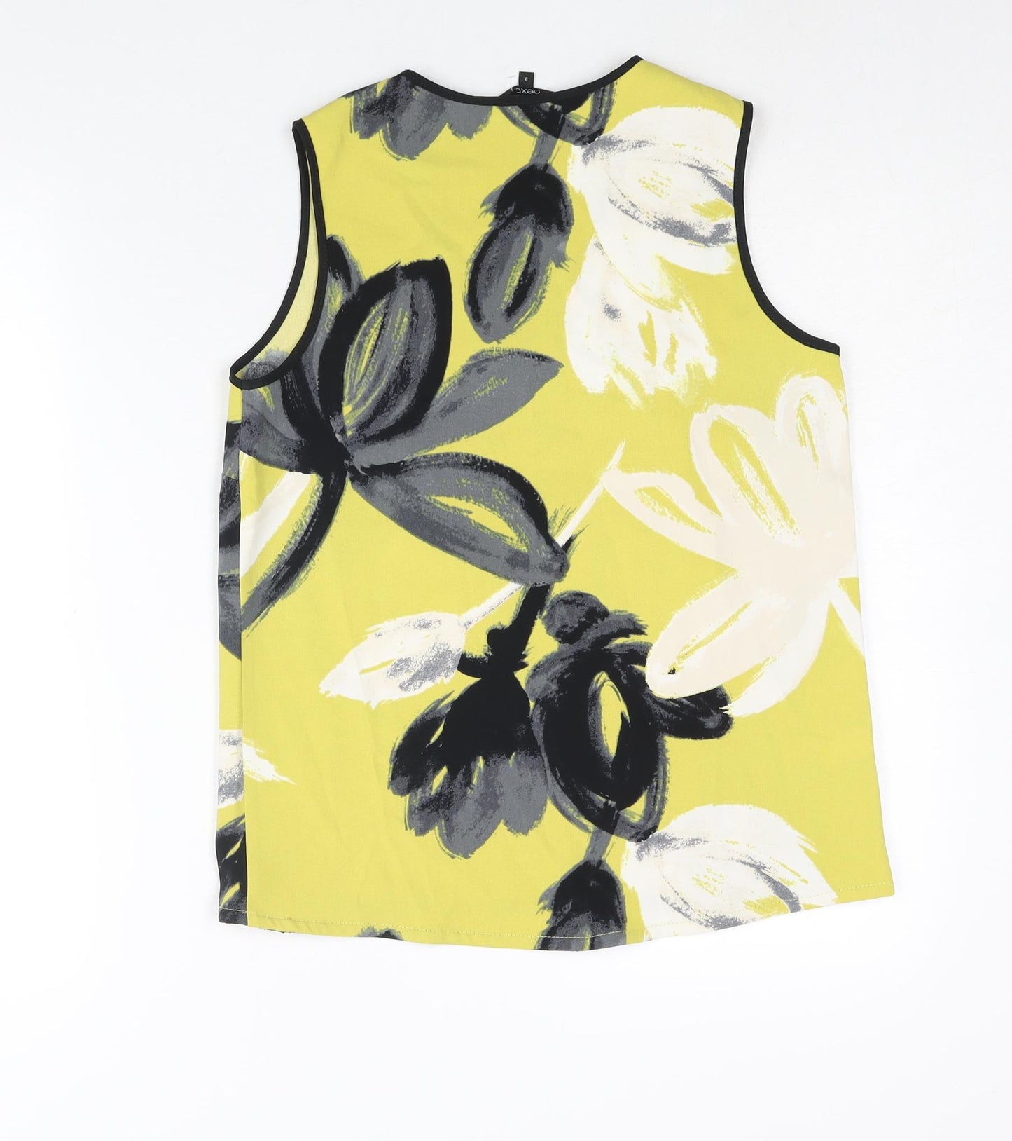 NEXT Womens Yellow Geometric Polyester Camisole Blouse Size 8 V-Neck - Floral Print