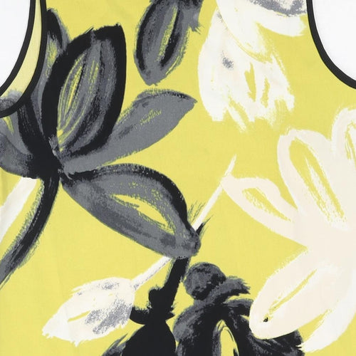 NEXT Womens Yellow Geometric Polyester Camisole Blouse Size 8 V-Neck - Floral Print