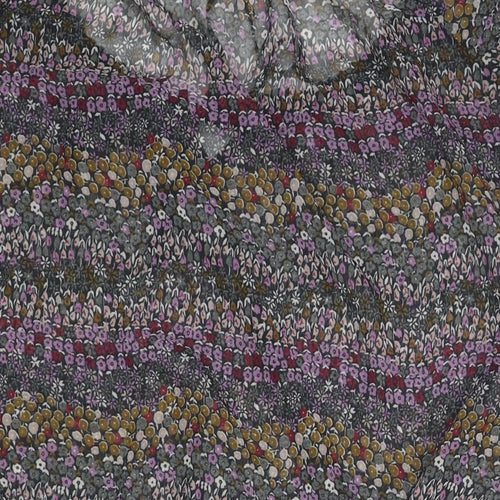 Dorothy Perkins Womens Multicoloured Floral Polyester Tunic Blouse Size 10 Boat Neck - Rouched