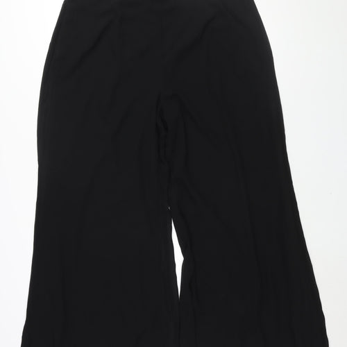 R&M Richards Womens Black Polyester Trousers Size 38 in L28 in Regular Zip