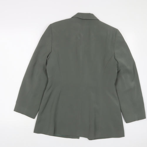 Richards Womens Green Jacket Blazer Size 12 Button