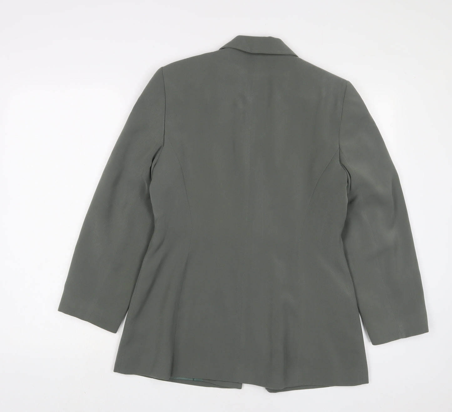 Richards Womens Green Jacket Blazer Size 12 Button