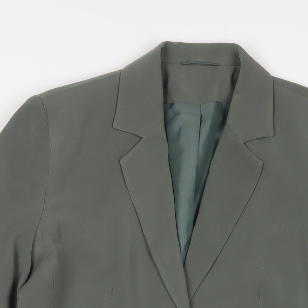 Richards Womens Green Jacket Blazer Size 12 Button