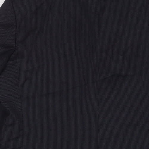 Karl Jackson Mens Blue Striped Polyester Jacket Suit Jacket Size 40 Regular