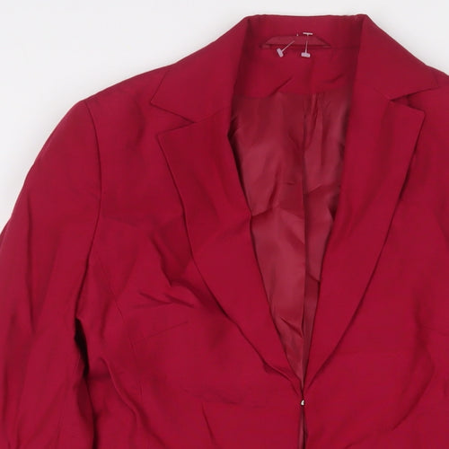 Dorothy Perkins Womens Pink Jacket Blazer Size 10 Hook & Eye