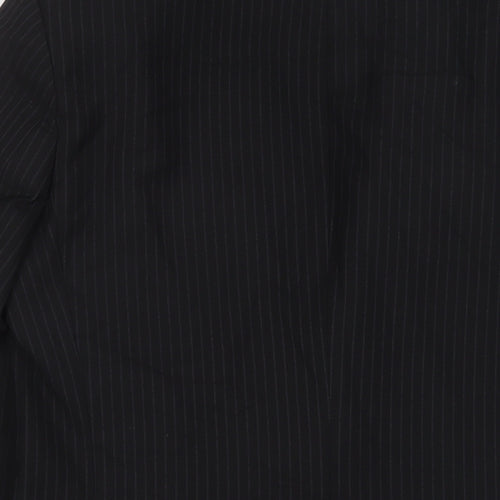 Karl Jackson Mens Black Striped Polyester Jacket Suit Jacket Size 40 Regular