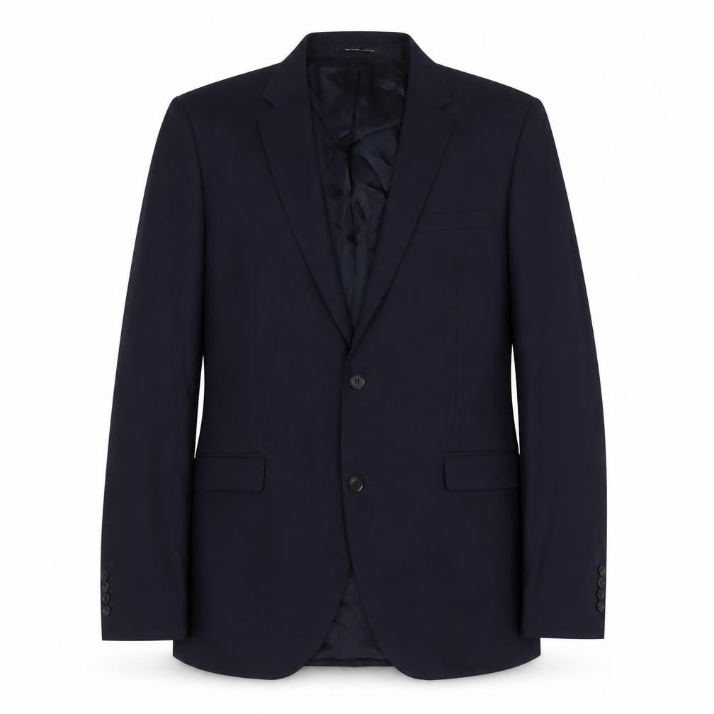 Front view of Selected Homme men’s blue wool jacket suit jacket, size 42, regular