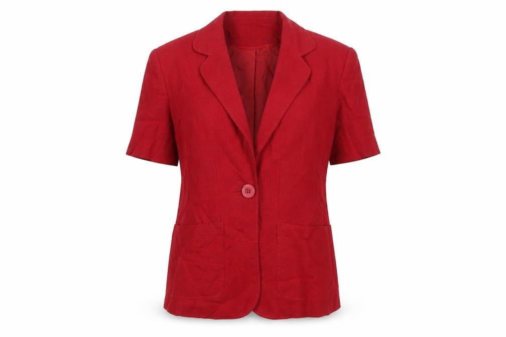 BHS Womens Red Jacket Blazer Size 12 Button