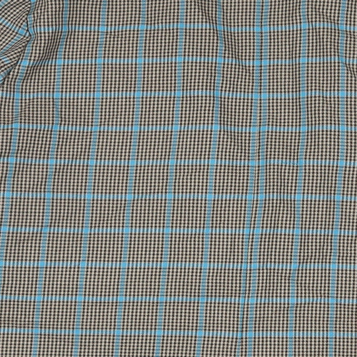 COLLUSION Womens Black Plaid Jacket Blazer Size 14 Button