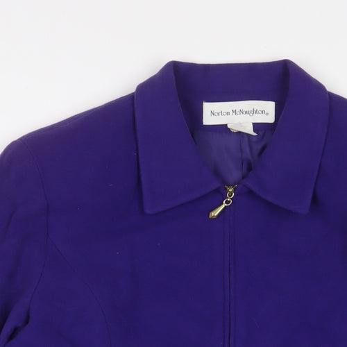 Norton McNaughton Womens Purple Jacket Size 8 Zip