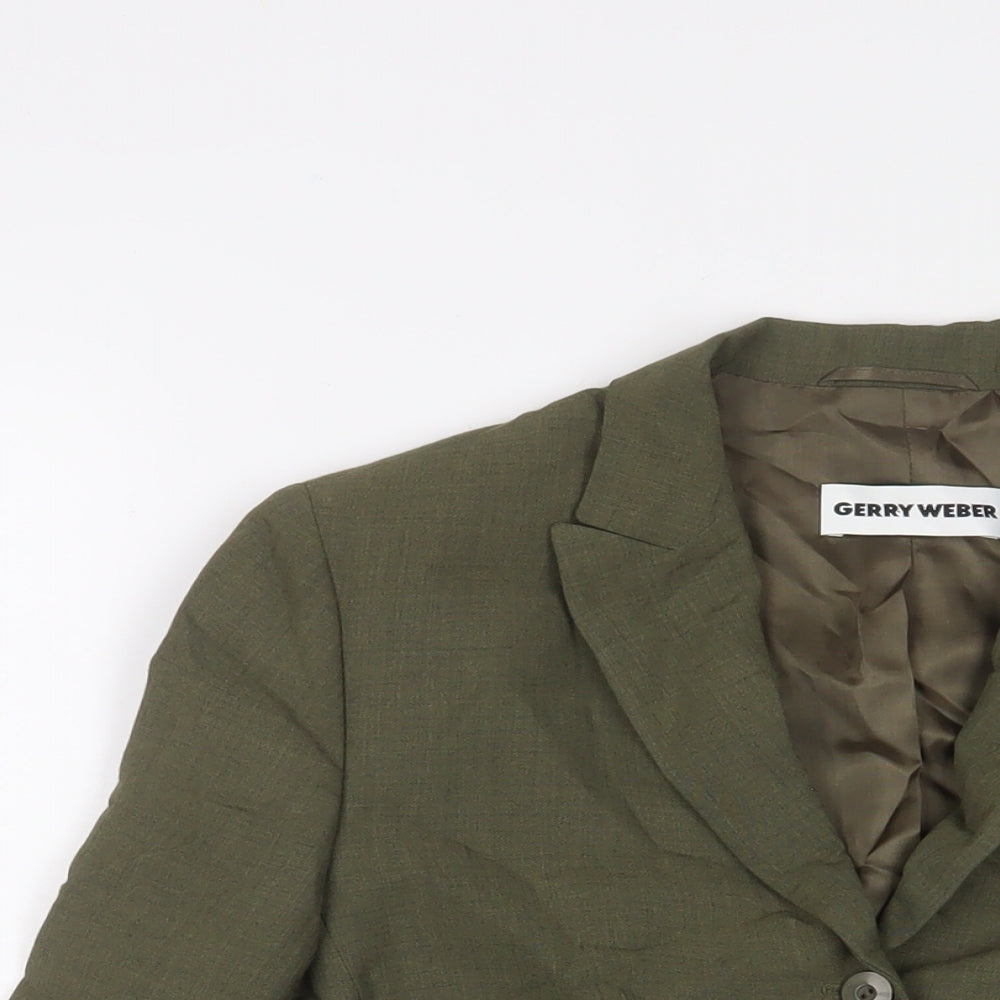 Gerry Weber Womens Green Jacket Blazer Size 10 Button