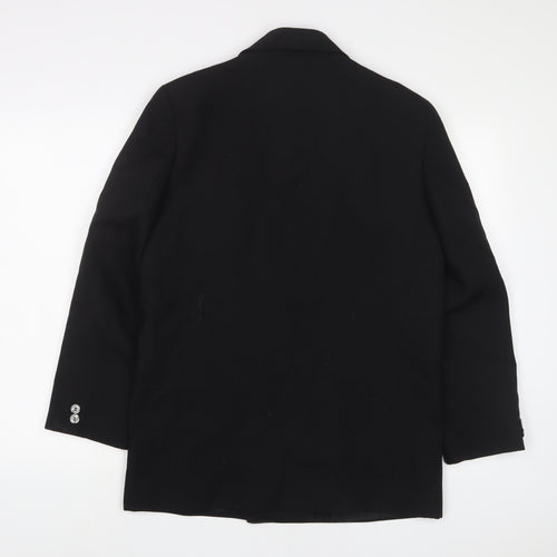 St Michael Womens Black Jacket Blazer Size 12 Button