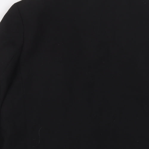 St Michael Womens Black Jacket Blazer Size 12 Button