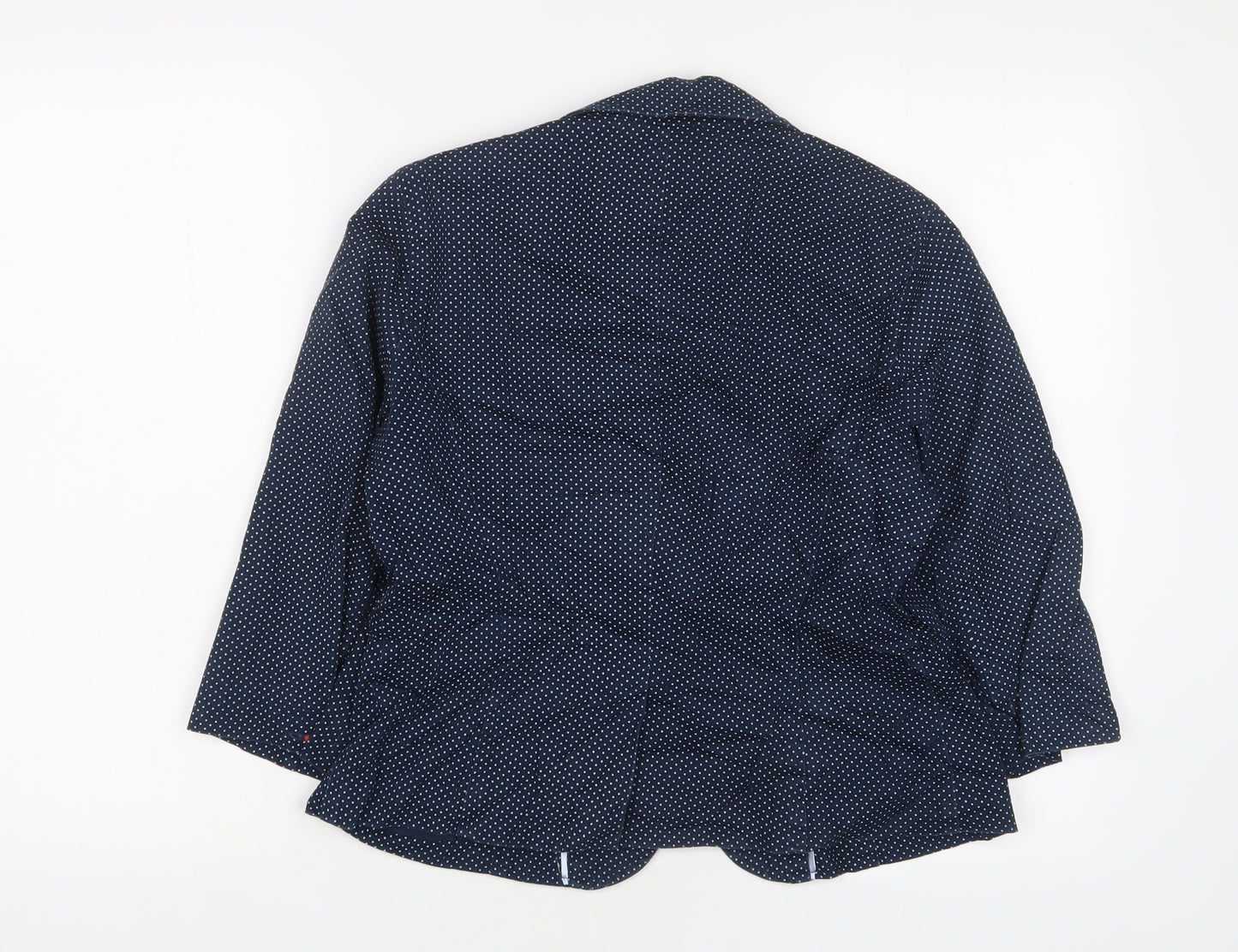 Marks and Spencer Womens Blue Polka Dot Jacket Blazer Size 12 Button