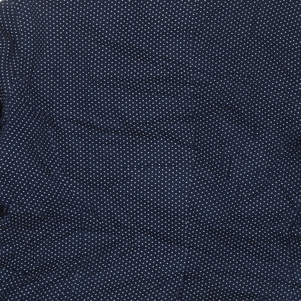 Marks and Spencer Womens Blue Polka Dot Jacket Blazer Size 12 Button