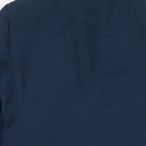 SixSixFive Mens Blue Polyester Jacket Suit Jacket Size 40 Regular