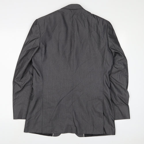 Limehaus Mens Grey Polyester Jacket Suit Jacket Size 40 Regular