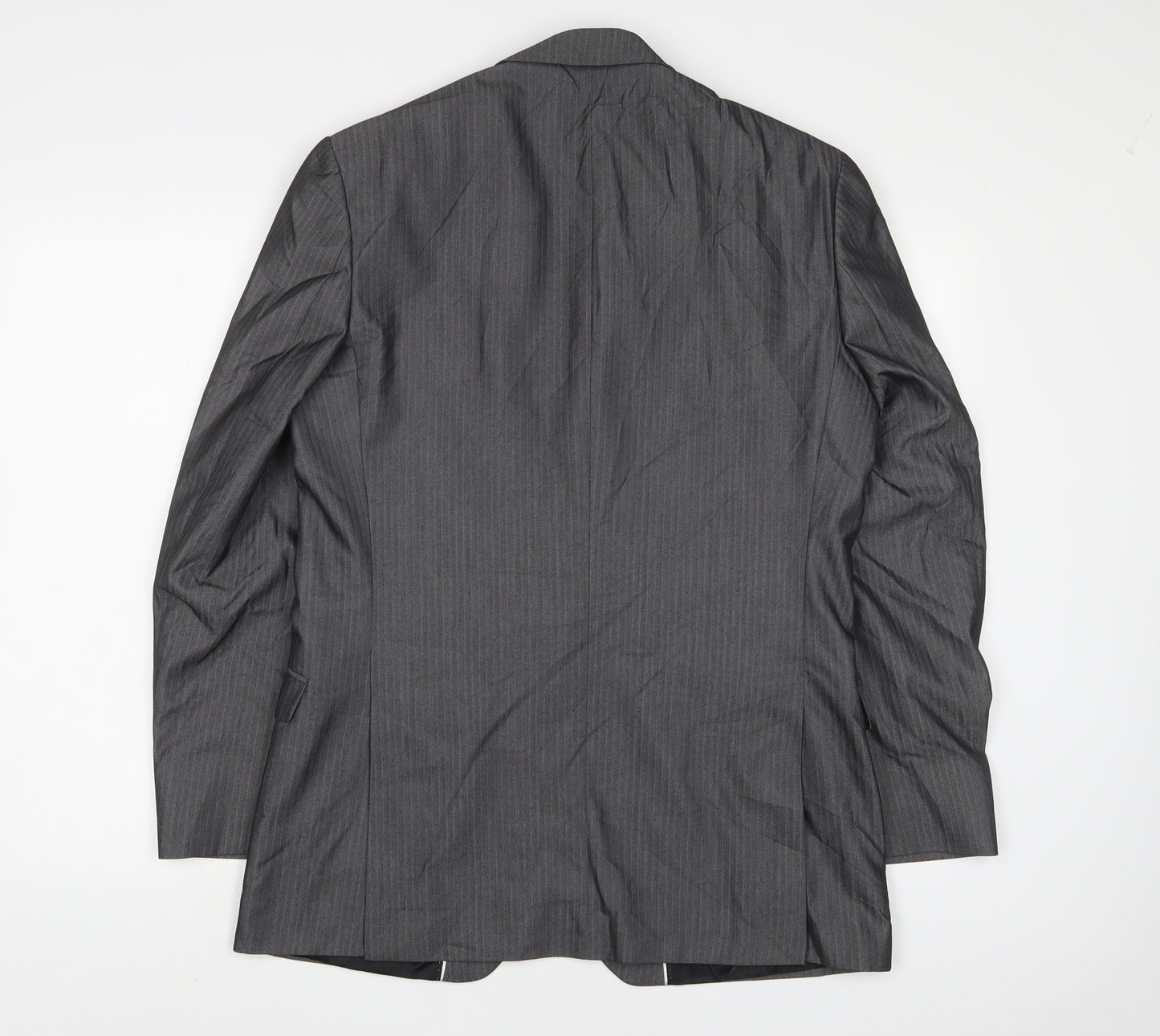 Limehaus Mens Grey Polyester Jacket Suit Jacket Size 40 Regular