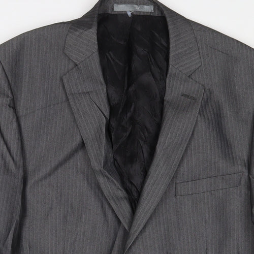 Limehaus Mens Grey Polyester Jacket Suit Jacket Size 40 Regular