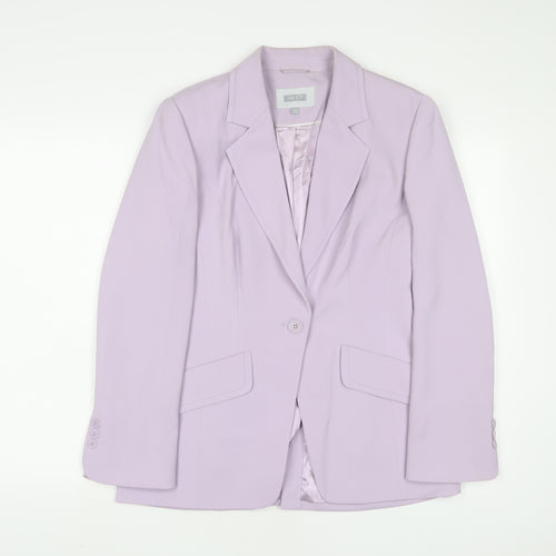 NEXT Womens Purple Jacket Blazer Size 12 Button