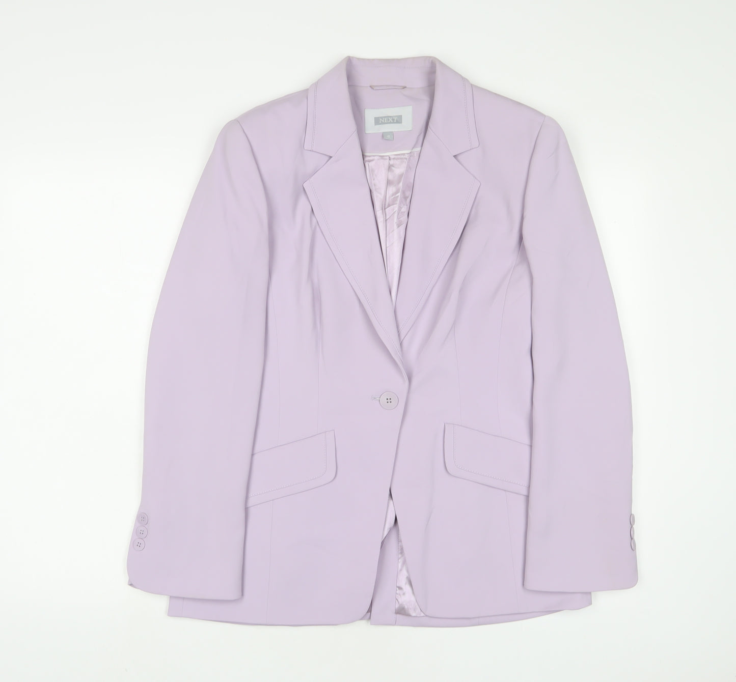 NEXT Womens Purple Jacket Blazer Size 12 Button