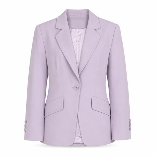 Front view of Next women’s purple jacket blazer, size UK 12, button