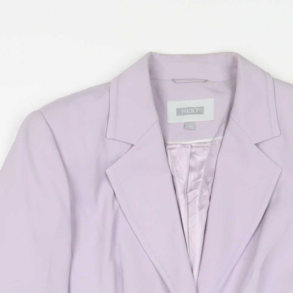 NEXT Womens Purple Jacket Blazer Size 12 Button