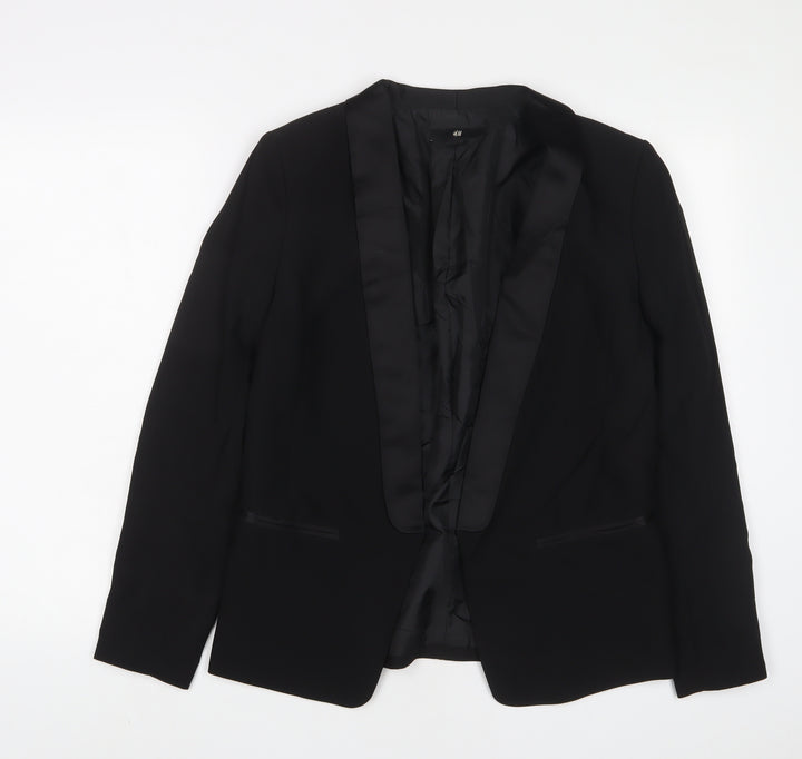 H&M Womens Black Jacket Blazer Size 12 - Open