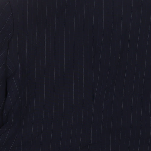 Autonomy Womens Blue Striped Jacket Blazer Size 14 Button