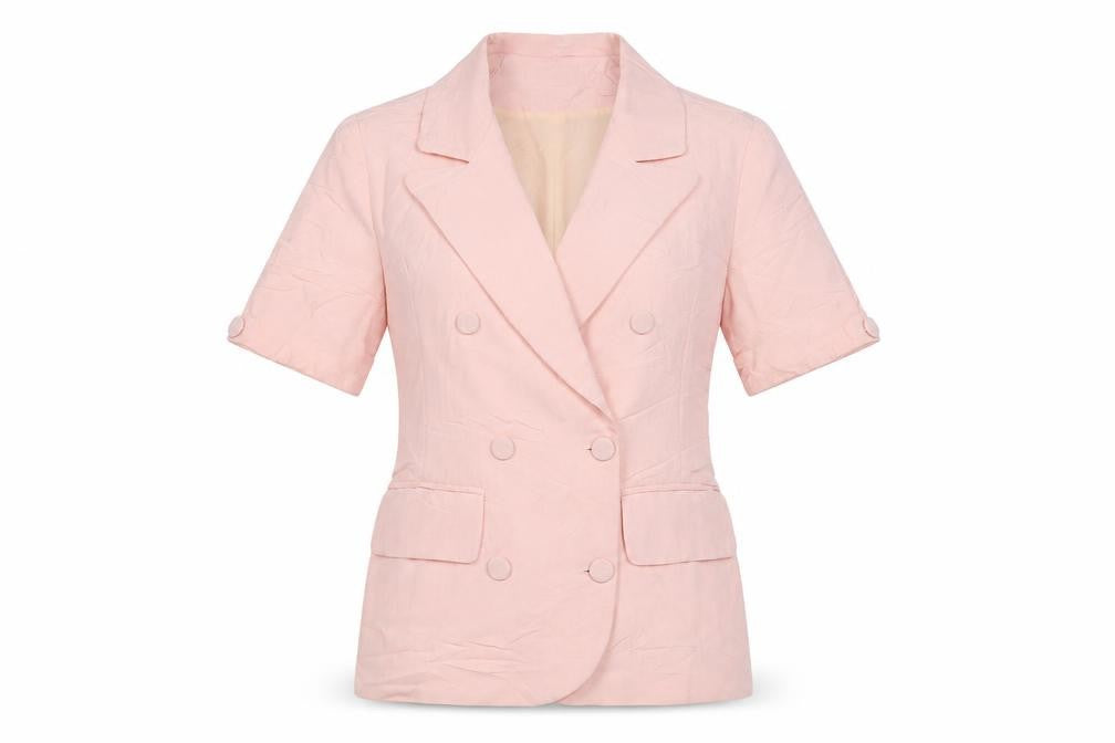 A. Wear Womens Pink Jacket Blazer Size 12 Button