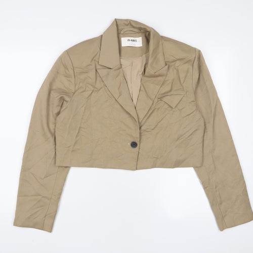 4th Reckless Womens Beige Jacket Blazer Size 12 Button