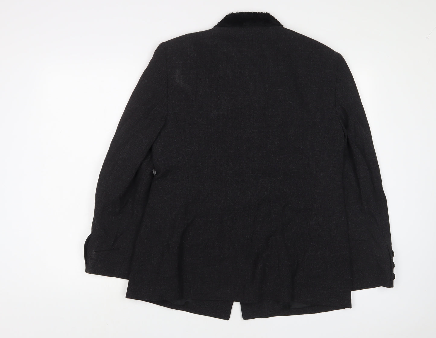 LB Collection Womens Black Jacket Blazer Size 8 Button