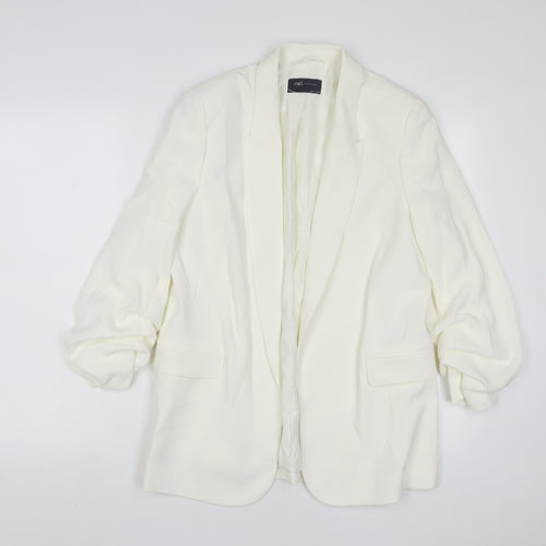 Marks and Spencer Womens White Jacket Blazer Size 10 - Open