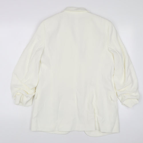 Marks and Spencer Womens White Jacket Blazer Size 10 - Open
