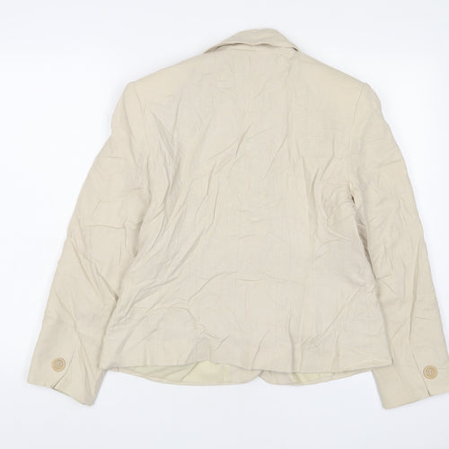 BHS Womens Beige Jacket Blazer Size 16 Button