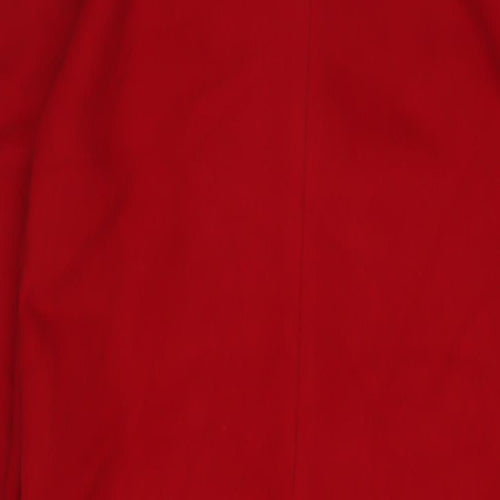 Firmato Womens Red Overcoat Coat Size 16 Button