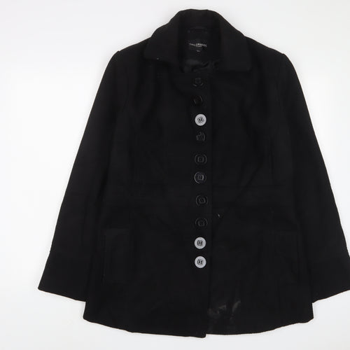 Ethel Austin Womens Black Jacket Coat Size 12 Button