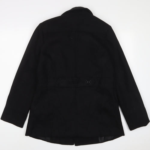Ethel Austin Womens Black Jacket Coat Size 12 Button