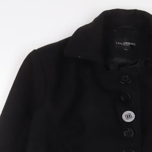 Ethel Austin Womens Black Jacket Coat Size 12 Button