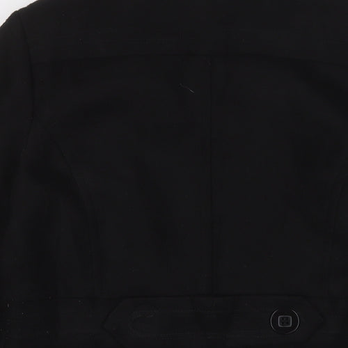 Ethel Austin Womens Black Jacket Coat Size 12 Button