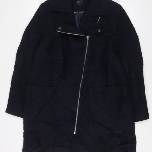 Marks and Spencer Womens Blue Jacket Size 14 Zip