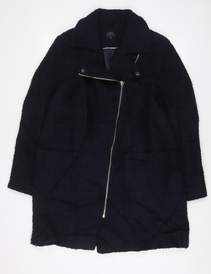 Marks and Spencer Womens Blue Jacket Size 14 Zip