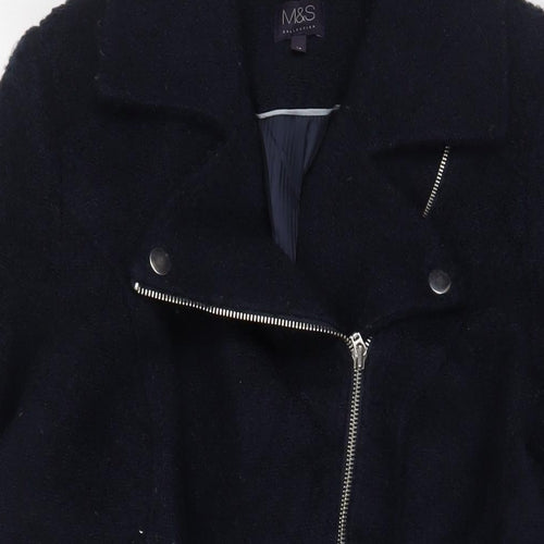 Marks and Spencer Womens Blue Jacket Size 14 Zip