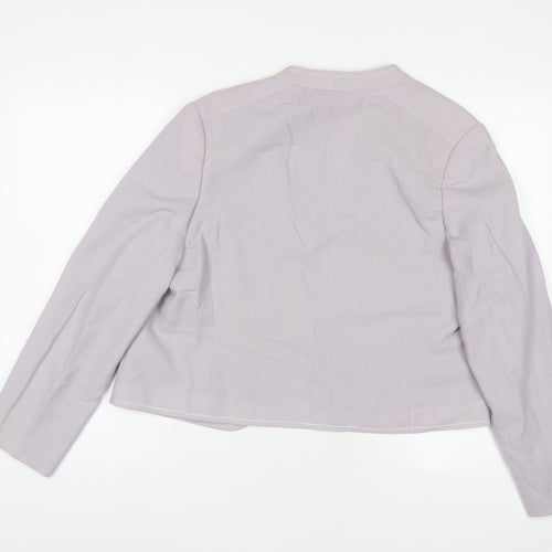 May Of London Womens Purple Jacket Blazer Size 16 - Embroidered