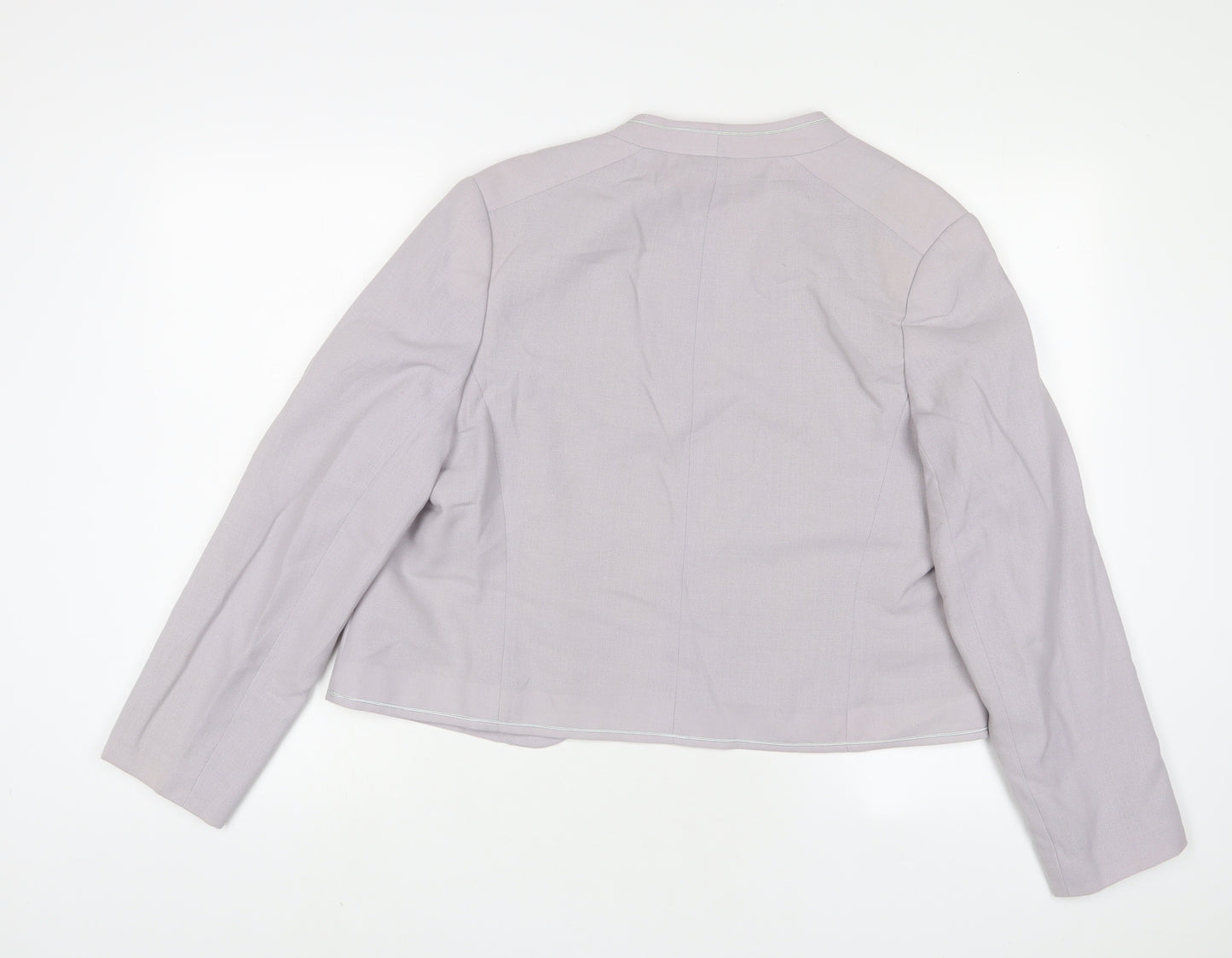 May Of London Womens Purple Jacket Blazer Size 16 - Embroidered