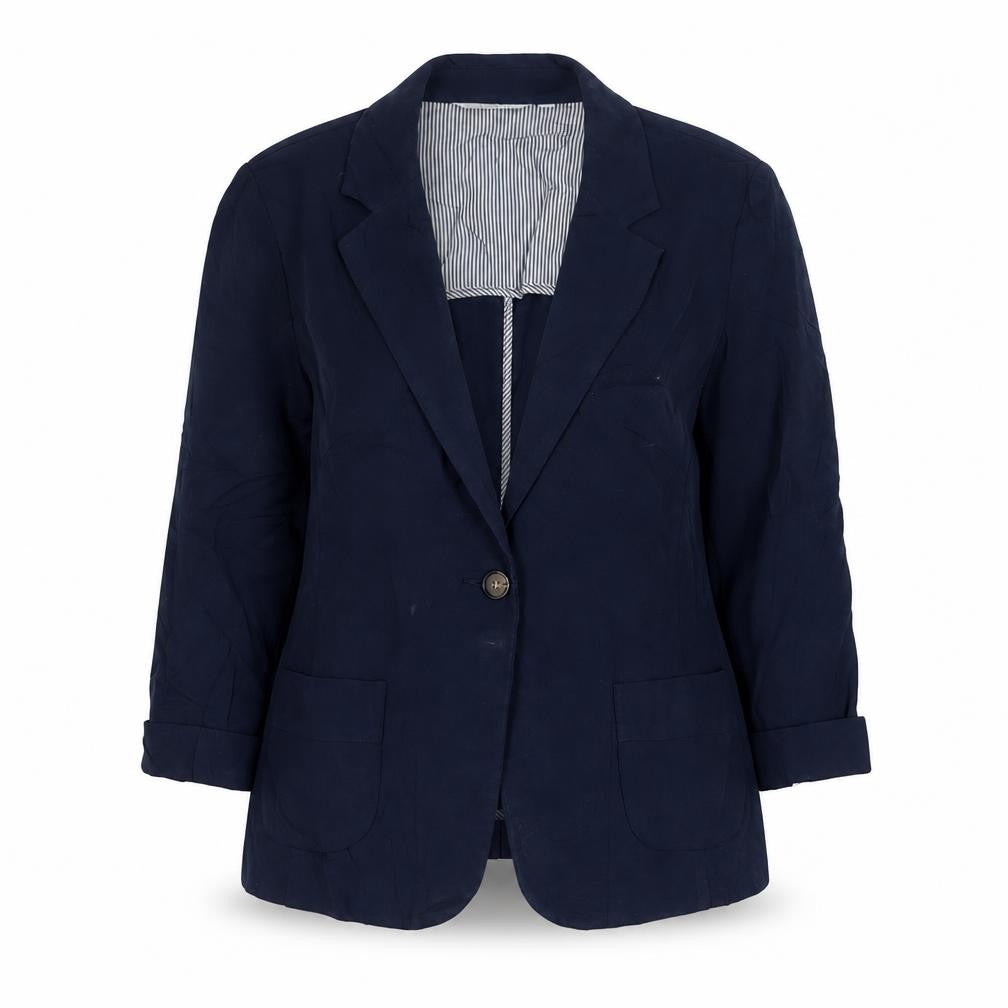 New Look Womens Blue Jacket Blazer Size 12 Button
